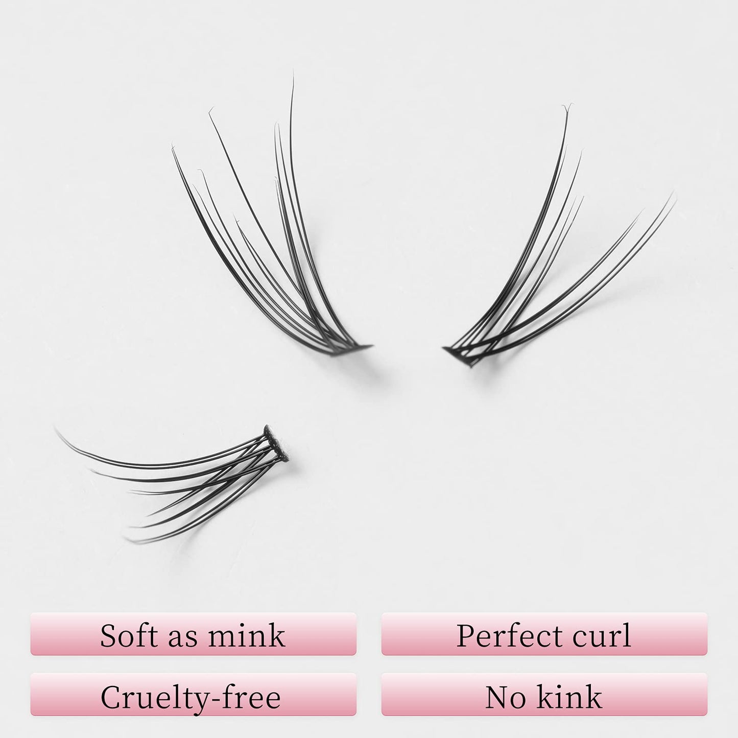 LANKIZ Individual Lashes Natural Cluster Lashes 12 Roots C Curl 0.1mm Thickness 8-14mm Mix Faux Mink DIY Individual Eyelashes 160 pcs (Cluster-27)