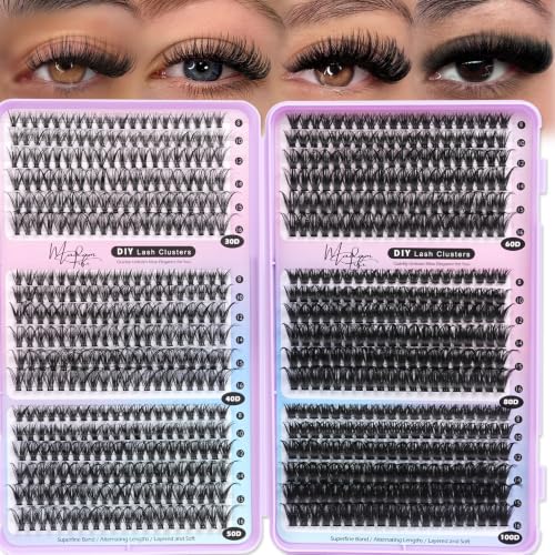 Lash Clusters 708 Pcs Mixed 8-16mm, 30D-100D Wispy Extensions