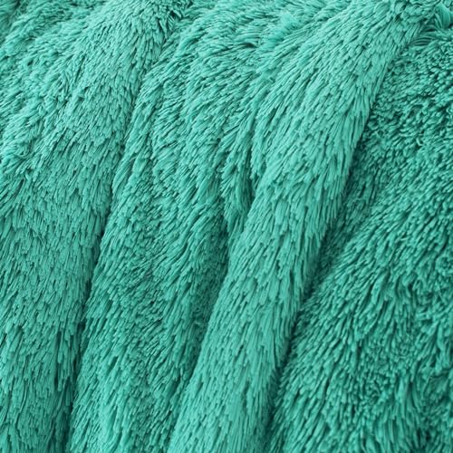 Bedsure Soft Fuzzy Faux Fur Blue Throw Blanket – Cozy, Fluffy, Plush Sherpa Fleece Blanket, Furry, Shaggy Blanket for Couch, Bed, Sofa, Thick Warm Blankets for Women, 50x60, 640 GSM