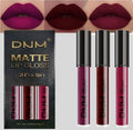 AMY'S DIARY Liquid Lipstick Set - 3Pc Matte Plum Long-Lasting