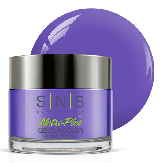 SNS Nail Dip Powder, Gelous Color Dipping Powder - China Aster (Purple/Violet, Shimmer) - Long-Lasting Acrylic Nail Color & Polish Lasts 14 Days - Odor-Free & No UV Lamp - 1oz