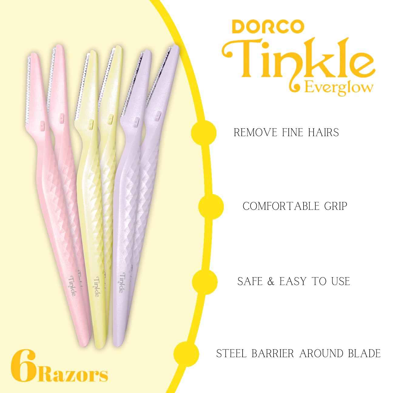 Tinkle Razors, Pack of 36 with 6 Eco-Friendly Dorco Tinkle Everglow