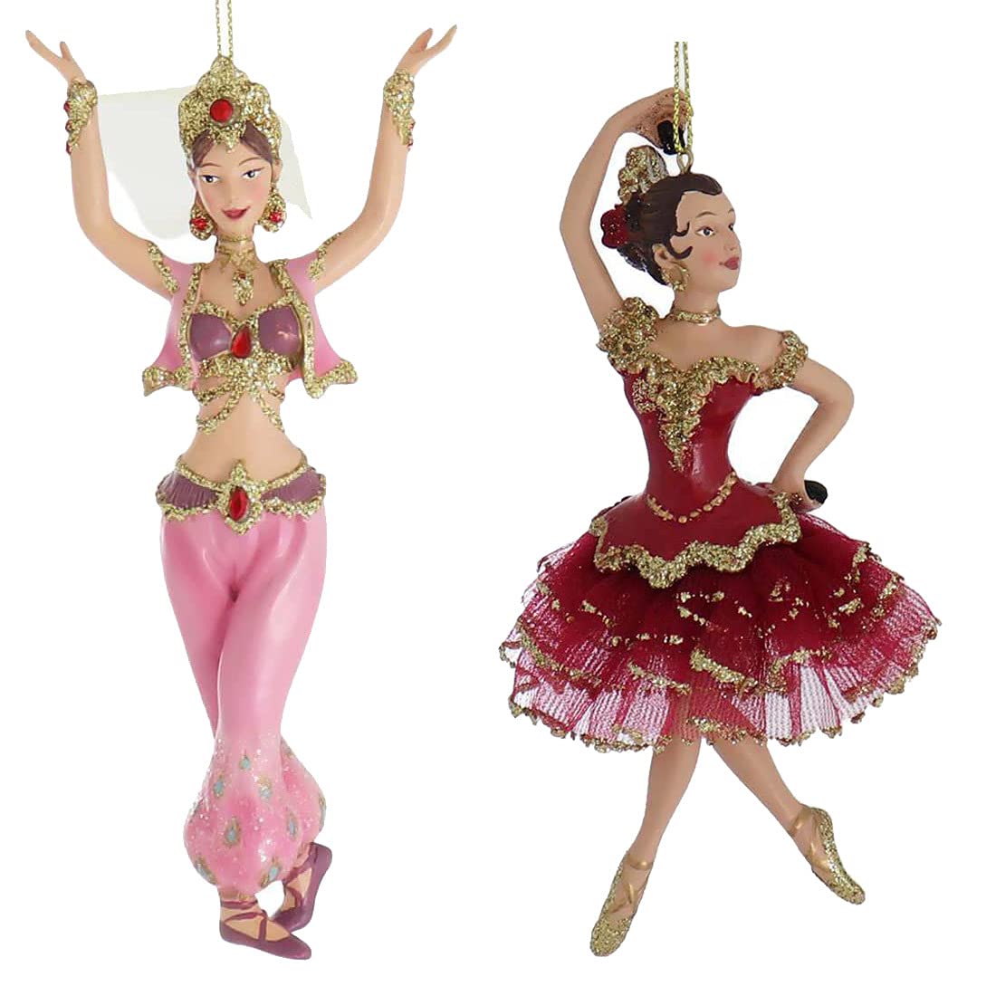 Kurt Adler Resin International Dancer Ornament Set Of 4, Christmas