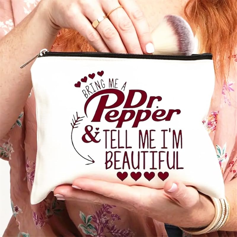 MONNYCAR Dr Pepper F0191 Minimalist Canvas Toiletry Bag Travel Organizer
