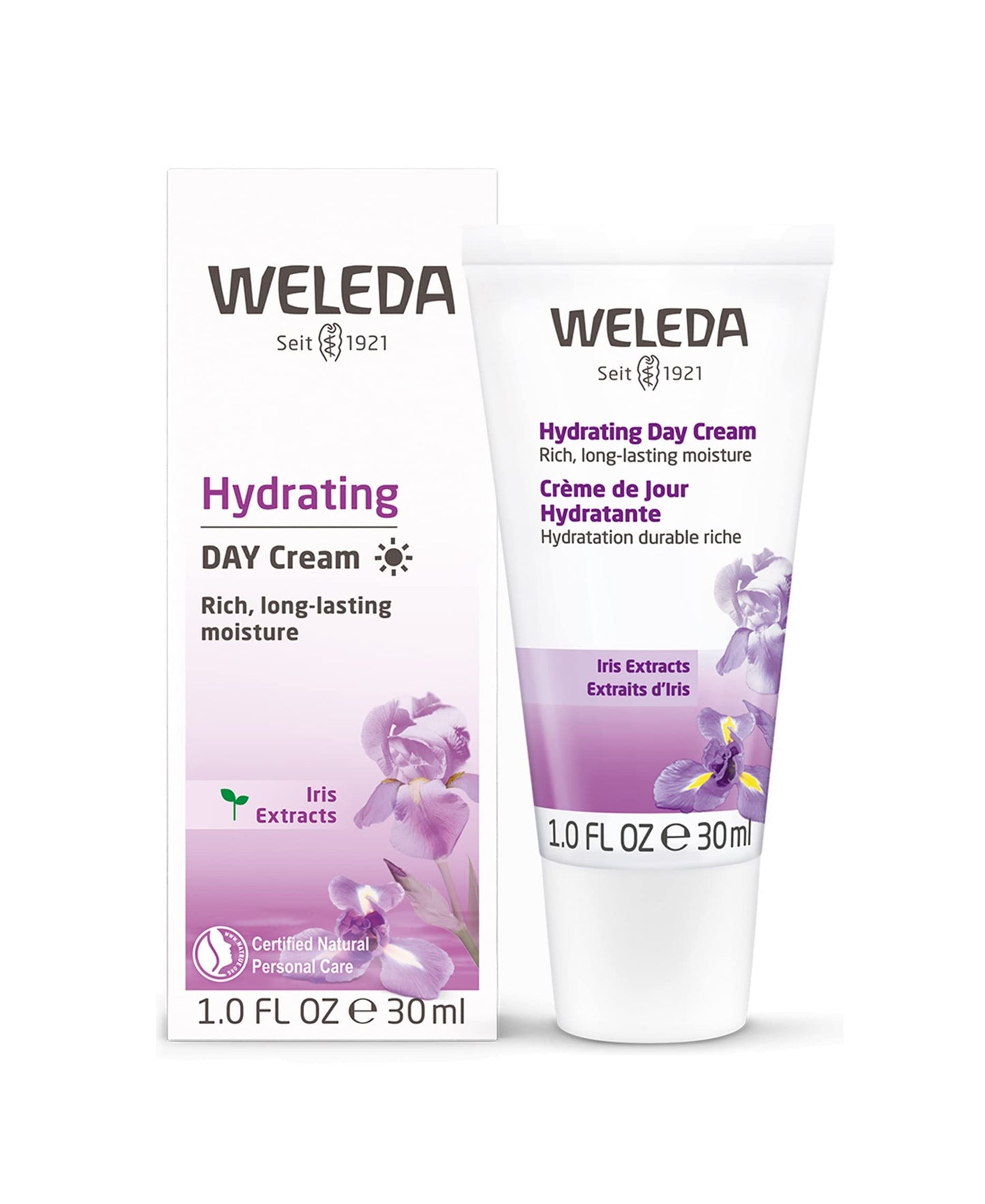 Weleda Hydrating Day Face Cream, 1 Fluid Ounce, Plant Rich Moisturizer with Iris Root, Jojoba Oil and Witch Hazel