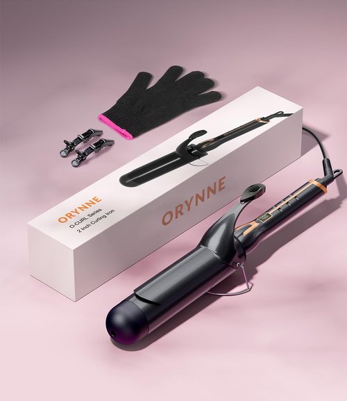 ORYNNE 2 Inch Curling Iron for Long Hair Loose Curls, 14 Heat Settings Large Barrel Curling Iron, Ceramic Curling Iron 2 Inch Barrel with Argan Oil Infused, Big Barrel Curling Iron