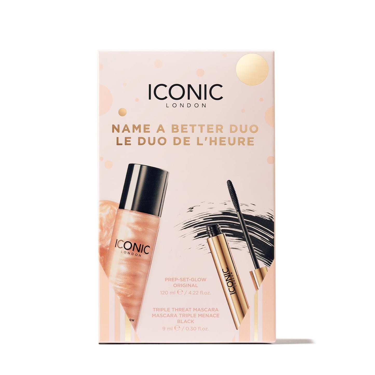 ICONIC LONDON Name a Better DUO Gift Set | Includes Triple Threat Mascara and Prep-Set-Glow Original