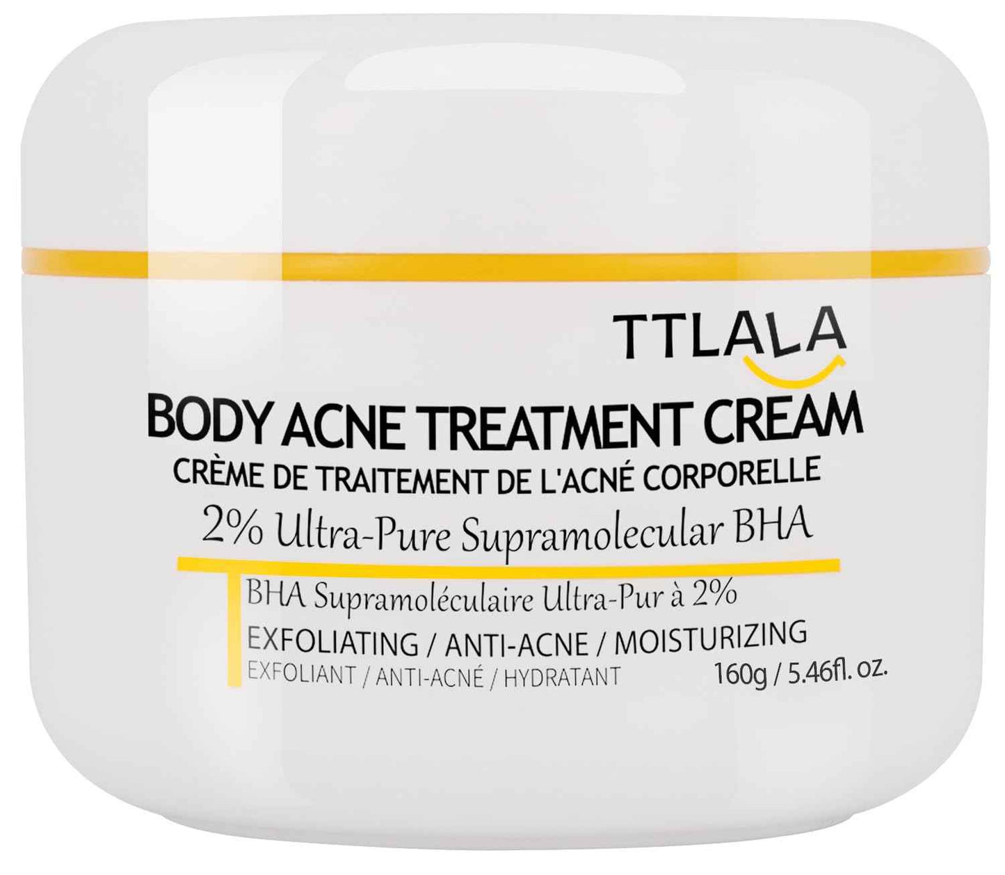 Butt Acne Clearing Treatment, Moisturizer Cream with 2% Salicylic Acid, Tea Tree Oil & Witch Hazel, Body Back Acne Treatment, Cystic Acne Treatment for Skin Delicate and Smooth 5.4oz