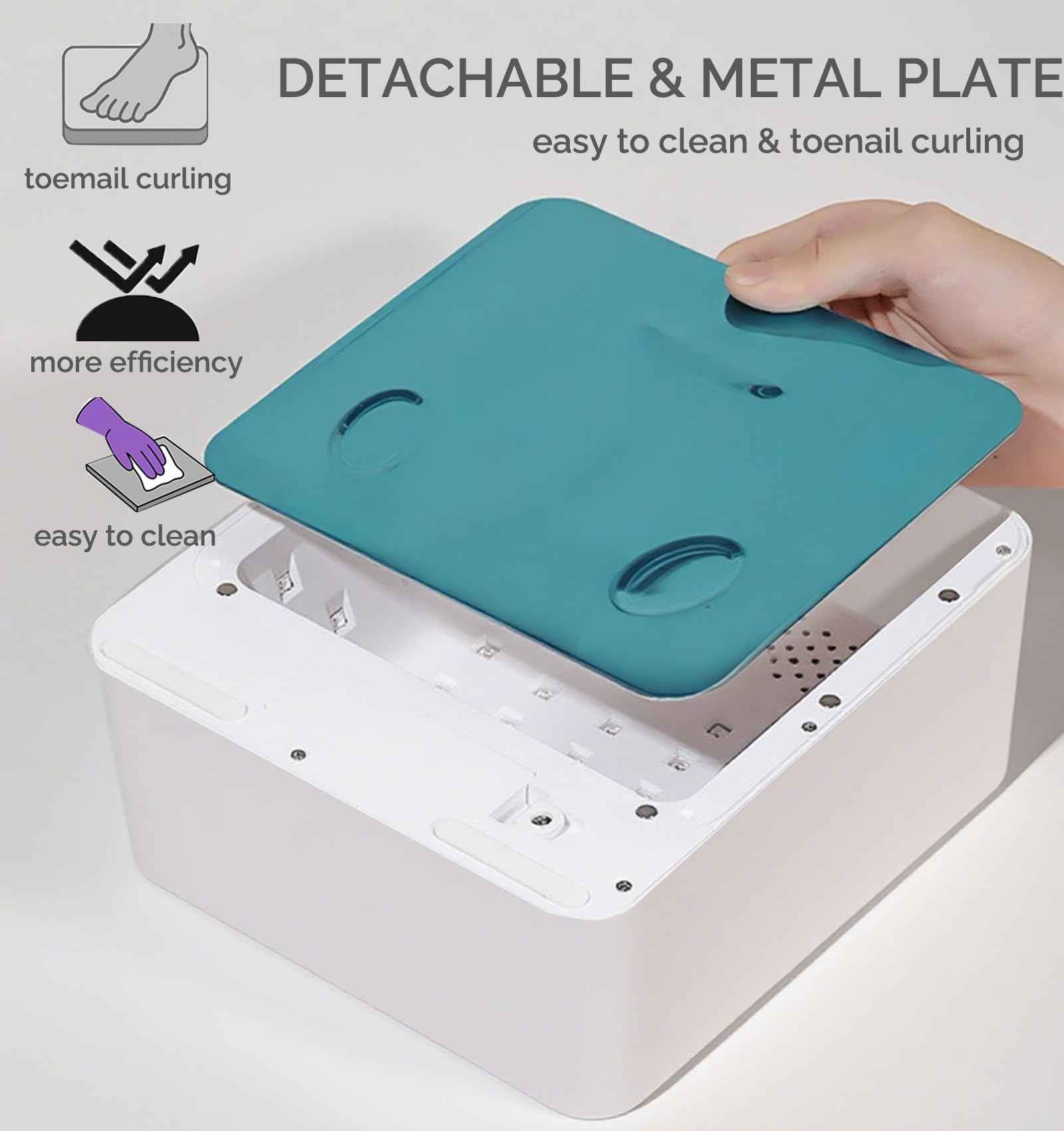 Cordless UV LED Nail Lamp - ETL Certified Rechargeable Gel Nail Dryer with 8H Runtime (2H Fast Charge), 45 LED Beads, 2nd Gen Crystal Lamp Beads, Removable Reflective Base & 4 Timers