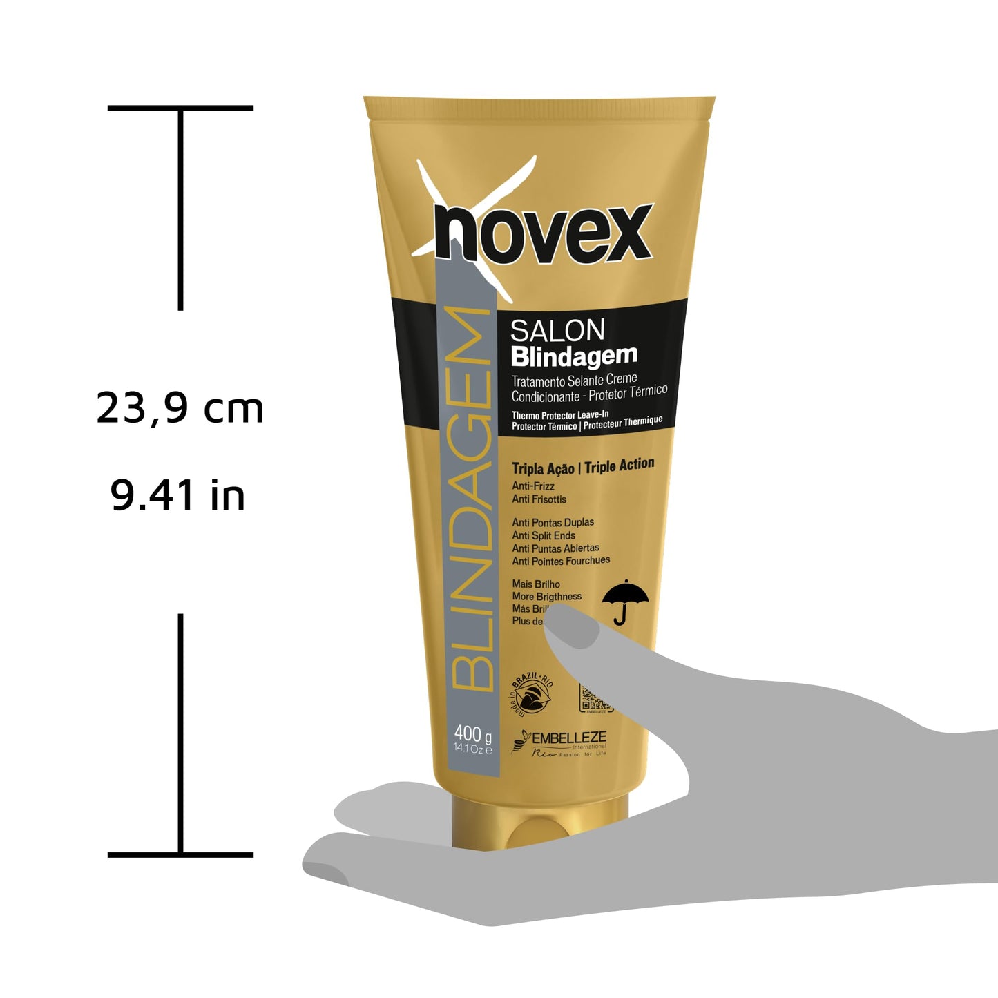 Novex Blindagem Thermal Protector Leave In 14 oz - Heat Protectant