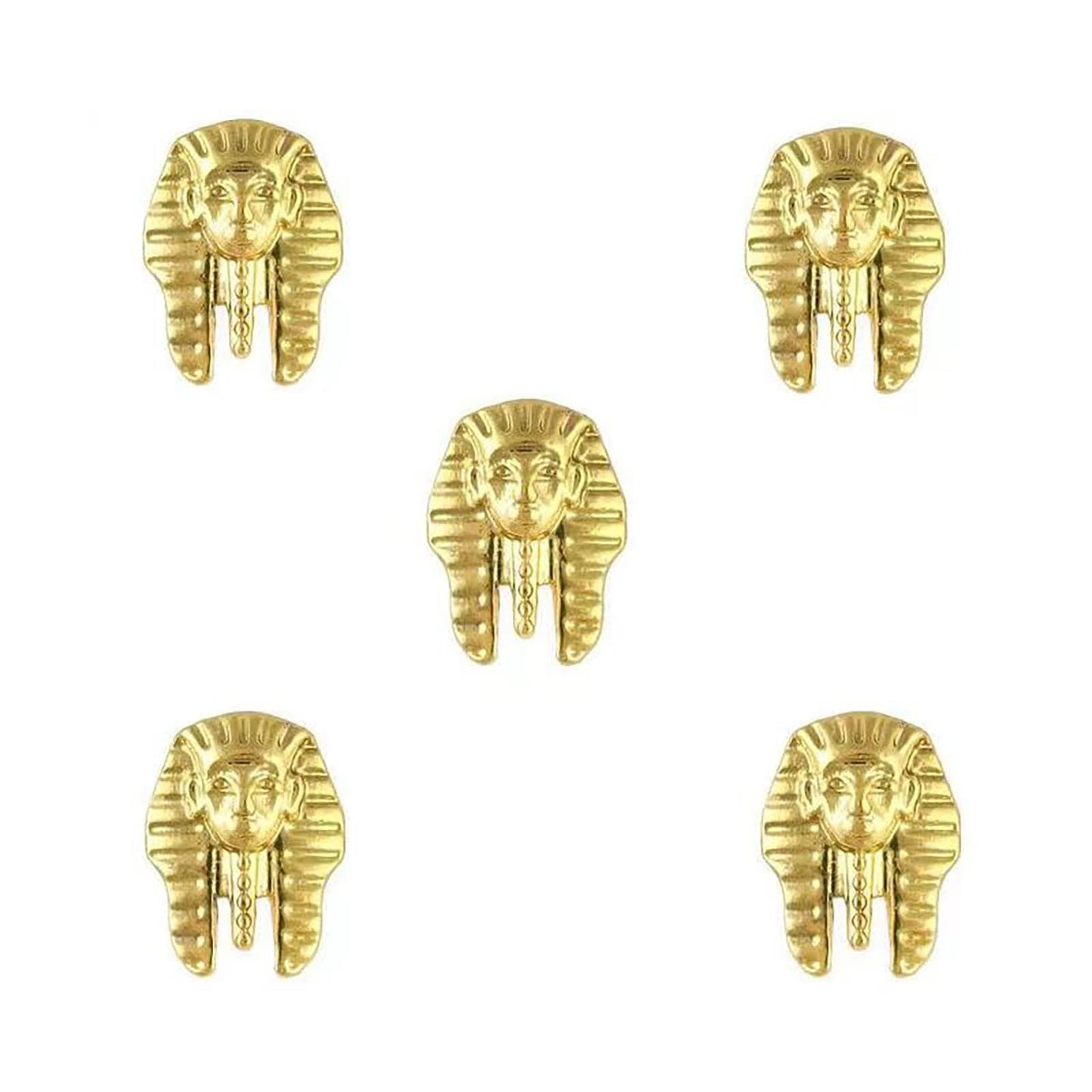 3D Egypt Charms for Acrylic Nails, 80PCS Gold Alloy Rhinestones Decoration, Egyptian Gems Diamonds Accessories for Nail Art Supplies Manicure Craft DIY BBATT-HAPPY