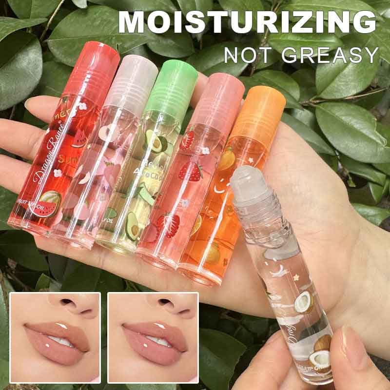 6-Piece Fruit Lip Oil Set - Hydrating Lip Gloss Collection