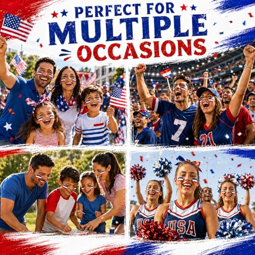 USA Face Paint Stick Set - Red, White, & Blue for 4th of July