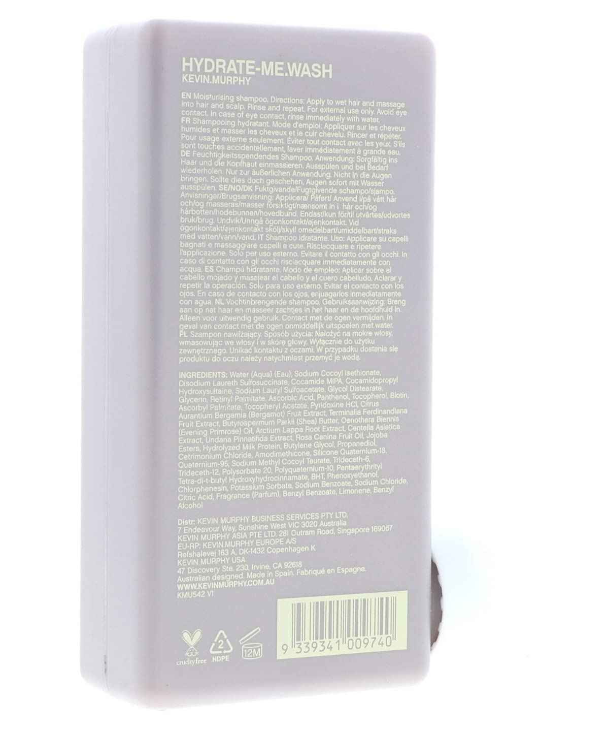 Kevin Murphy Hydrate Me Wash Kakadu Plum Infused Moisture Delivery Shampoo