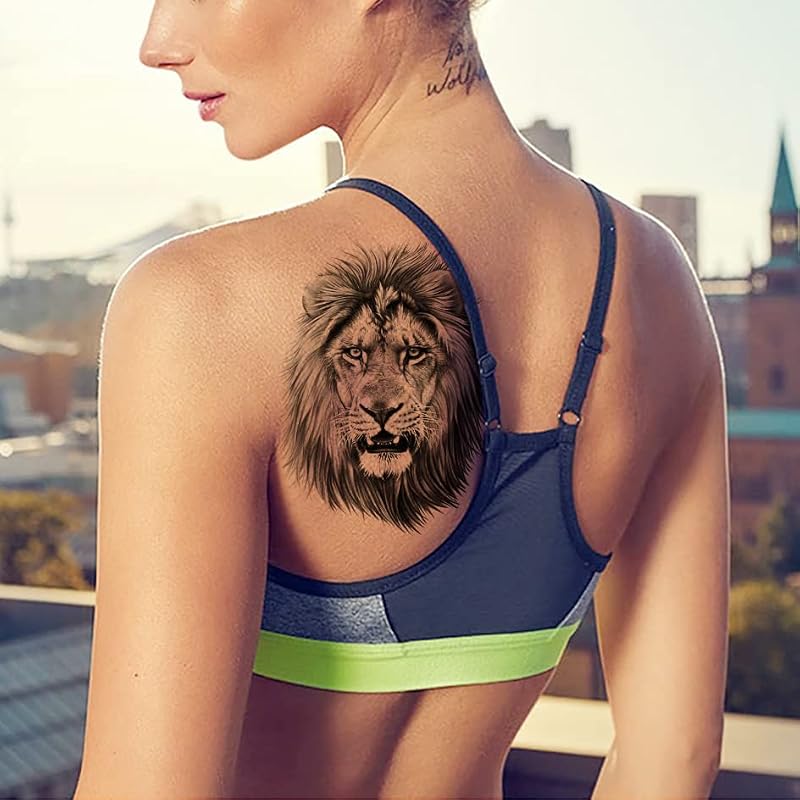 Large Temporary Tattoos, 6-Sheet Arm Sleeve Fake Tattoo Stickers