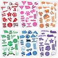 120PCS Team Spirit Temporary Tattoos - 6 Colors