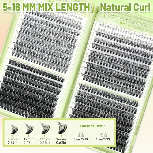 Eyelash Clusters Kit 668 Pcs with Bond, Seal & Remover