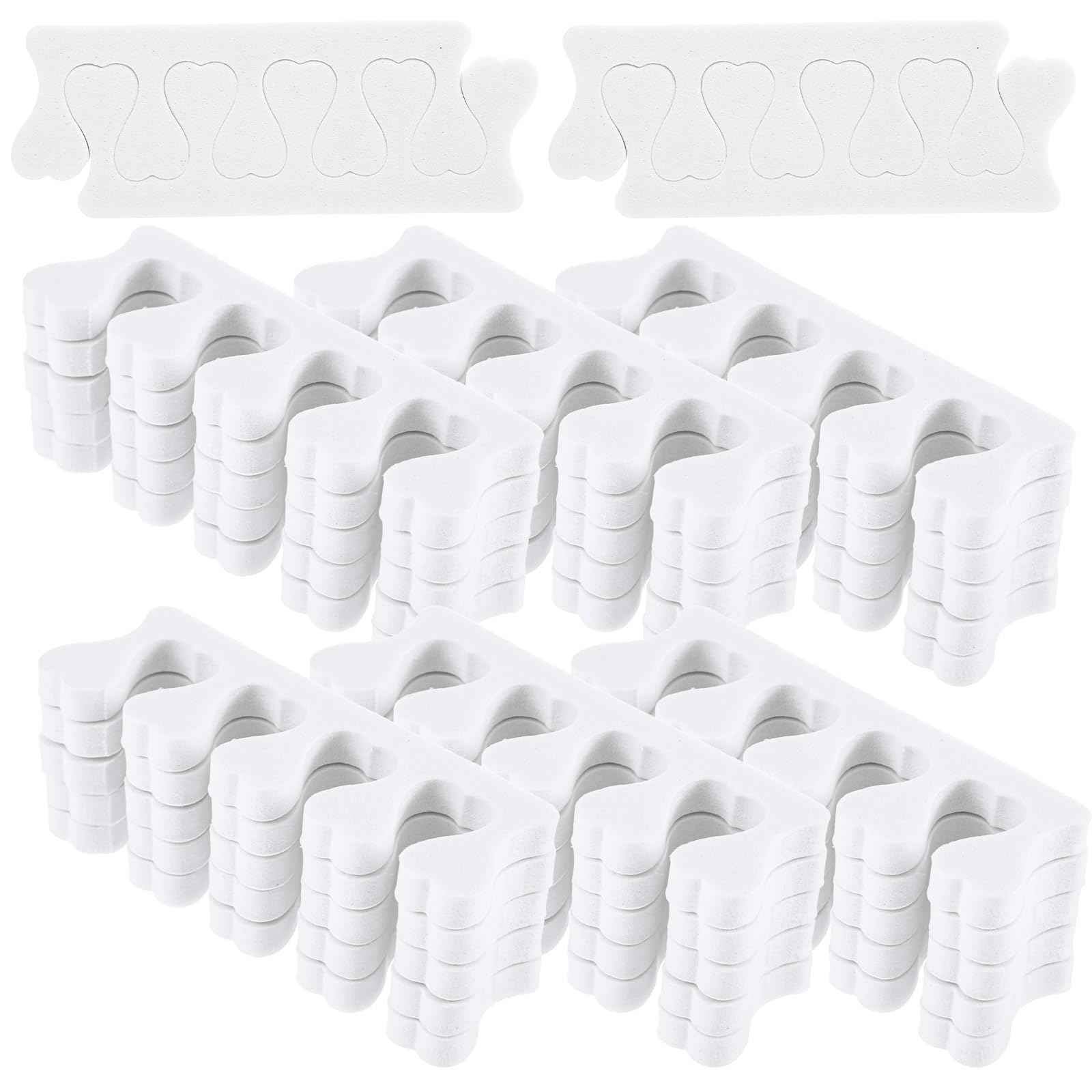 400 PcsToe Separators Pedicure Tool Kit Soft Toe Spacers for Pedicures Spreaders Finger Dividers for Women Men Feet Nail Toenails Art Painting Polish Spa(White)