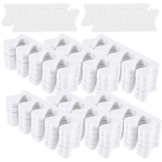 400 PcsToe Separators Pedicure Tool Kit Soft Toe Spacers for Pedicures Spreaders Finger Dividers for Women Men Feet Nail Toenails Art Painting Polish Spa(White)