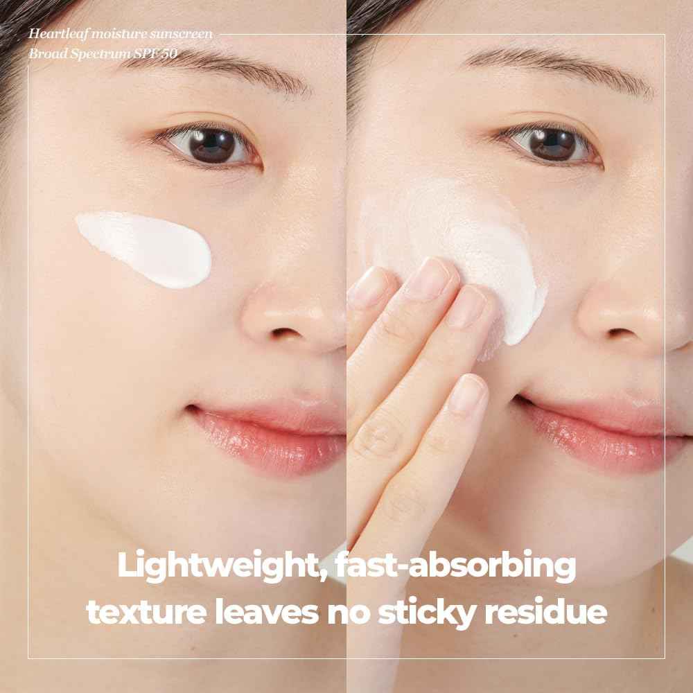 JMsolution Heart Leaf Sunscreen SPF 50 – Made in USA, Calming UV Protection with Heart Leaf & Centella Asiatica – Lightweight Hydrating Face Sunscreen for Sensitive Skin