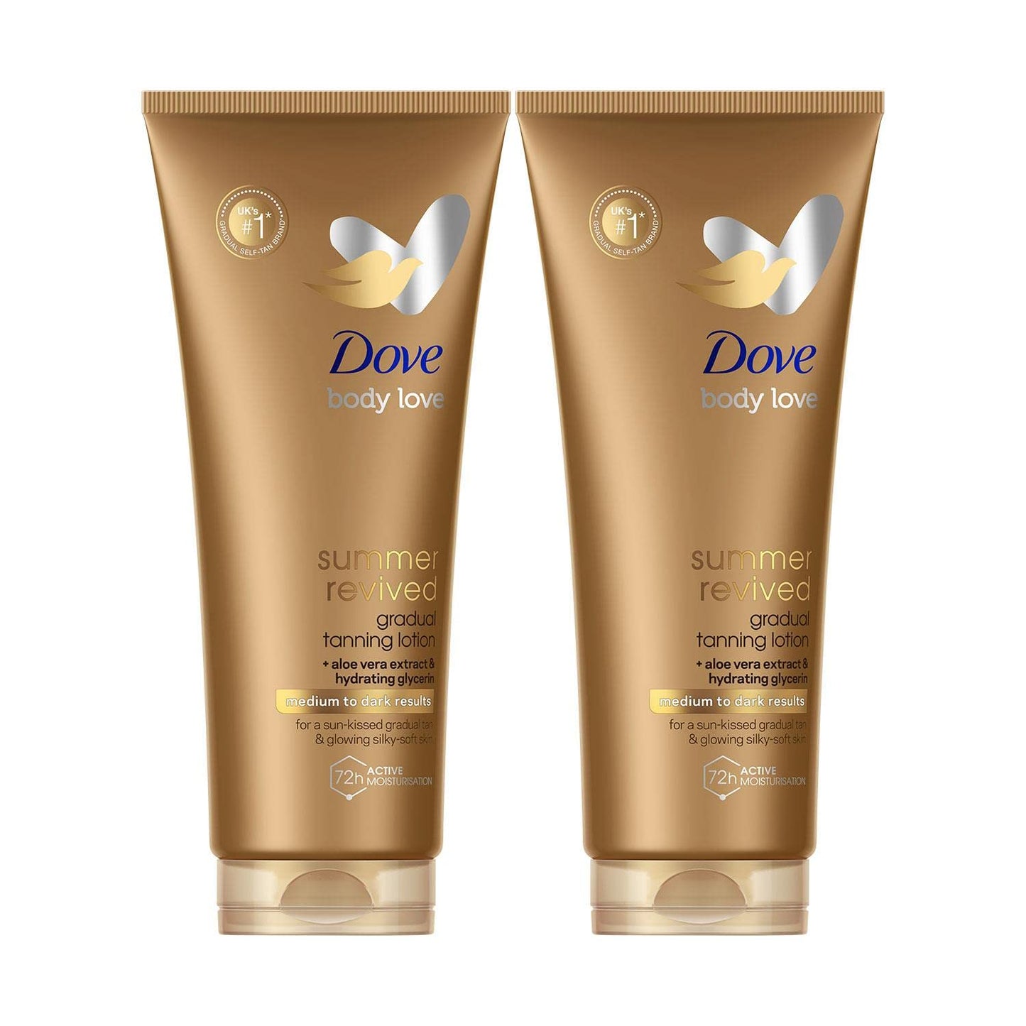 Dove Derma Spa Summer Revived Medium to Dark Skin Body Lotion 200ml (PACK OF 2)