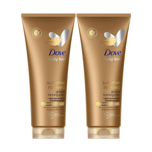 Dove Derma Spa Summer Revived Medium to Dark Skin Body Lotion 200ml (PACK OF 2)