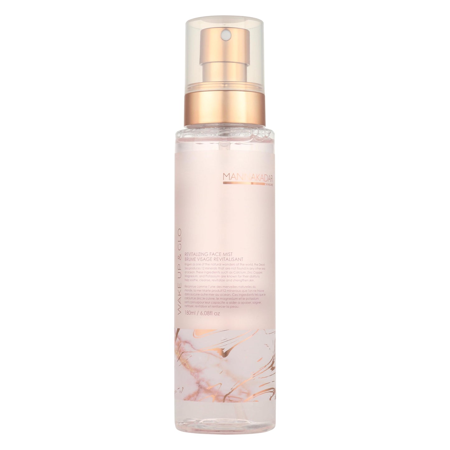 Manna Kadar Beauty Wake Up & Glo Revitalizing Face Mist, 180ml - Wakes up Tired Skin, Provides Moisture, Keep Skin Hydrated & Healthy, Sea Botanicals, Invigorating, Refreshing, Breathable, Sets Powder