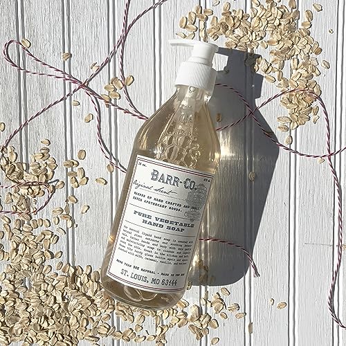 BARR-CO. Hand Soap ? Natural Liquid Soap with Oat, Vanilla & Vetiver, Moisturizing Vegan Formula for Bathroom & Kitchen, Original Scent 16fl oz