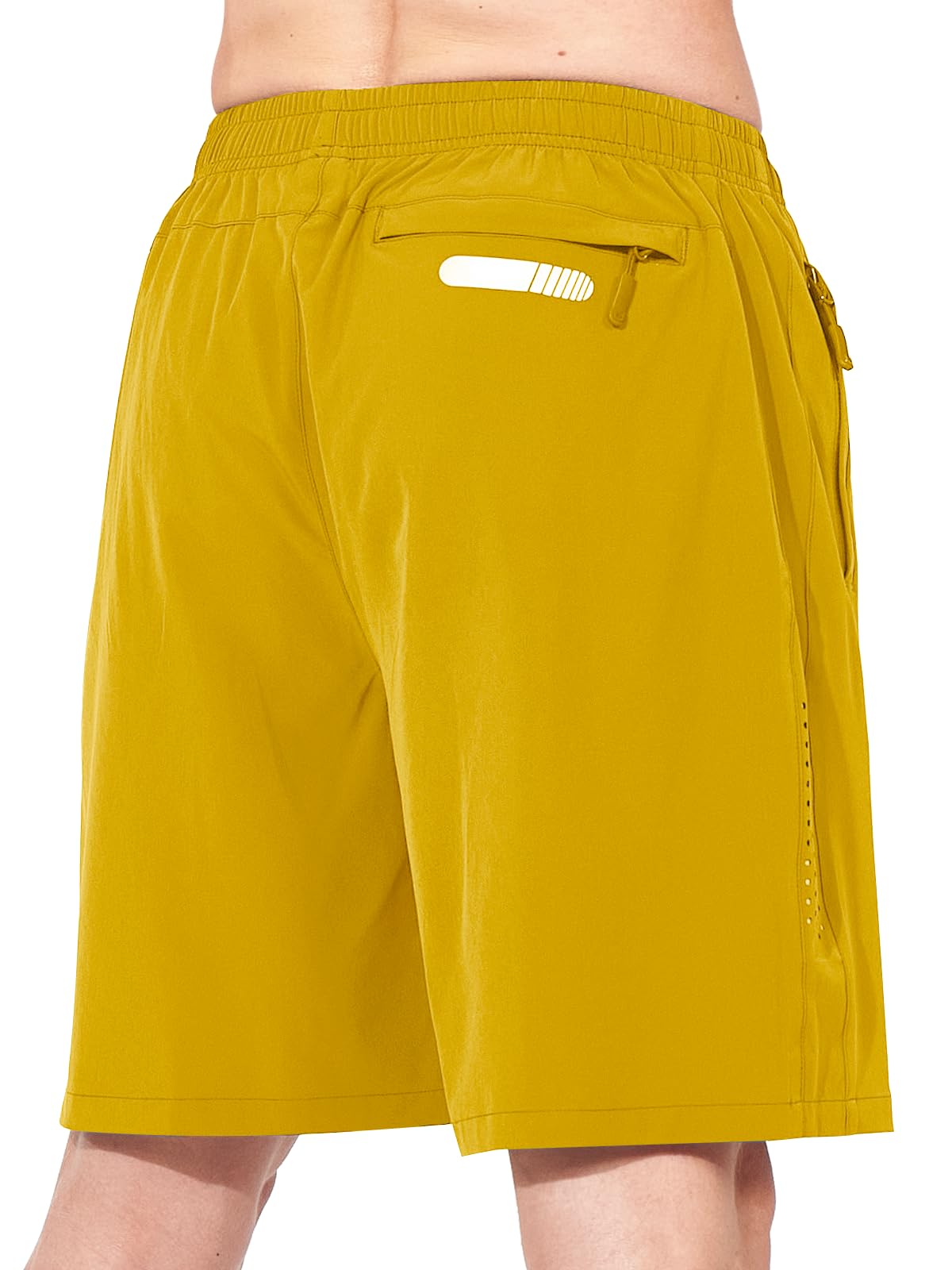 NORTHYARD Men's Athletic Running Shorts Quick Dry Workout Shorts 7"/ 5"/ 9" Lightweight Sports Gym Basketball Shorts Hiking Exercise Yellow S