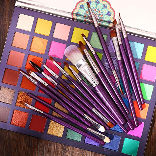 48-Color Eyeshadow Palette + 15 Brush Set | Neon Matte Shimmer