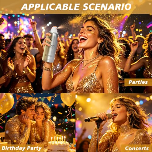 Hair and Body Glitter Spray - 100ml Gold, Quick-Drying