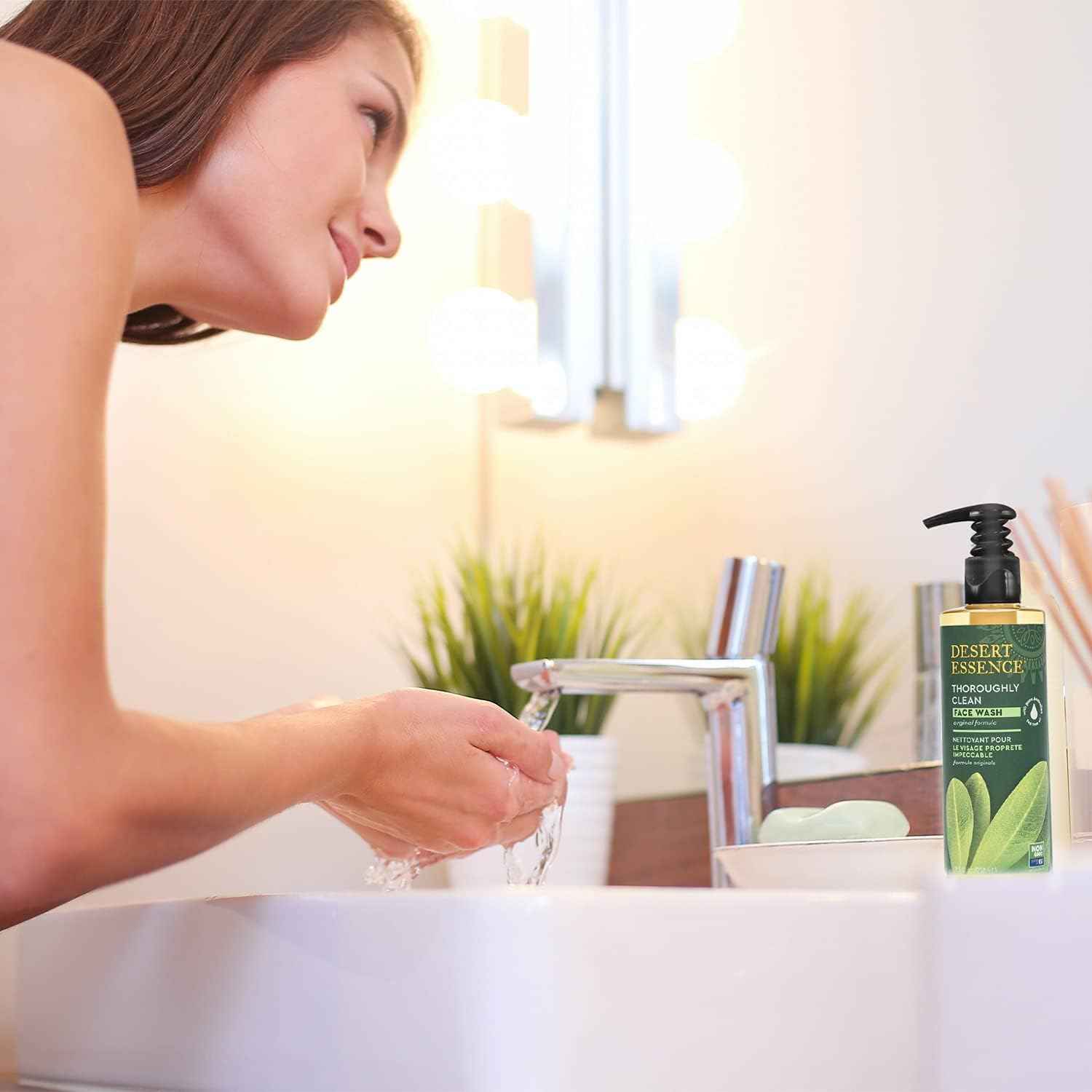 Desert Essence Face Wash Thrghly Clean Refill