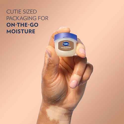Vaseline Lip Balm Mini 2 ct Cocoa Butter For Dry Cracked Skin Hydrating Lip Balm 0.5 oz