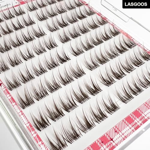 Brown Self-Adhesive Fluffy Eyelashes 80 Clusters 10-13mm 5D