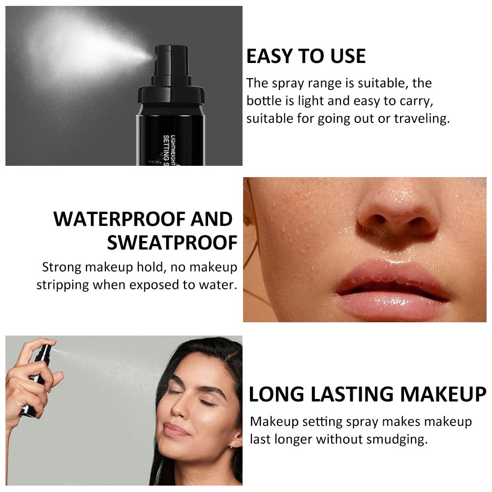 Kaely Setting Spray for Face,Matte Finish,Waterproof Setting Spray for Makeup Long Lasting,Oil Control Face Mist,Up To 16 Hours,Vegan & Cruelty-Free