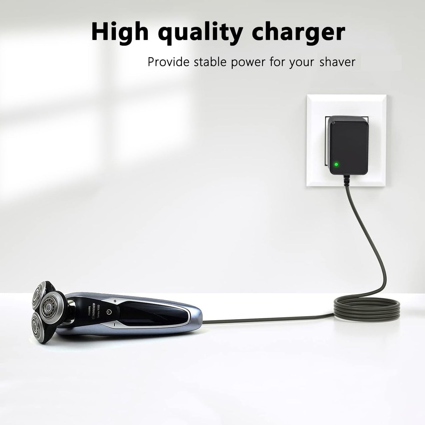Govvep 15V AC Charger Compatible with Philips Norelco Series mg7750 Electric Shaver Razor,Aquatec,Arcitec,Multigroom Beard Trimmer Adapter