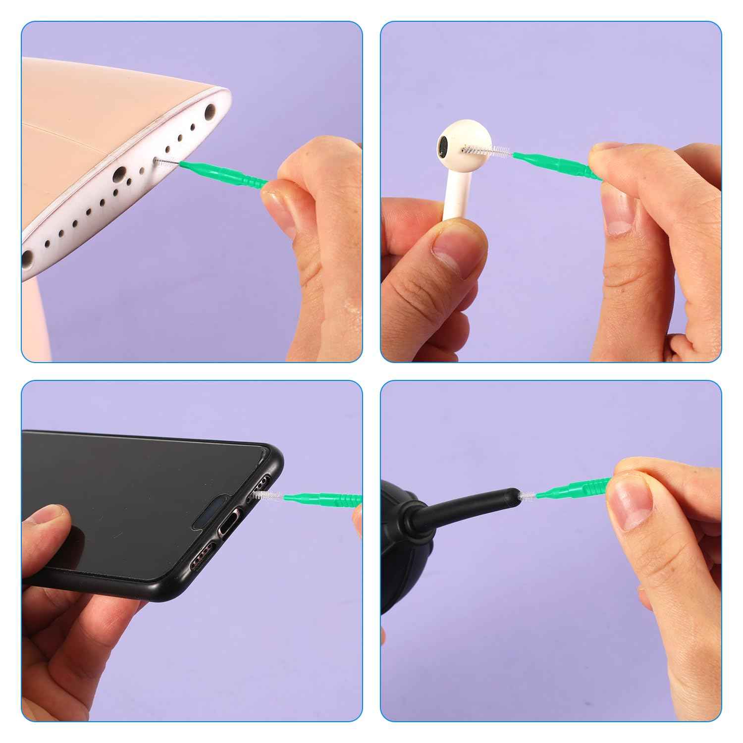 30pcs Shower Head Cleaner Tools, Shower Head Cleaning Brushes Multi-Sized Shower Head Cleaner Picks for Small Hole Anti-Clogging Cleaning Brush for Gap Nozzle Slot (Green)