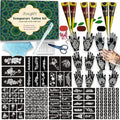 191-Piece Temporary Tattoo Stencils Kit with 6 Tattoo Cones