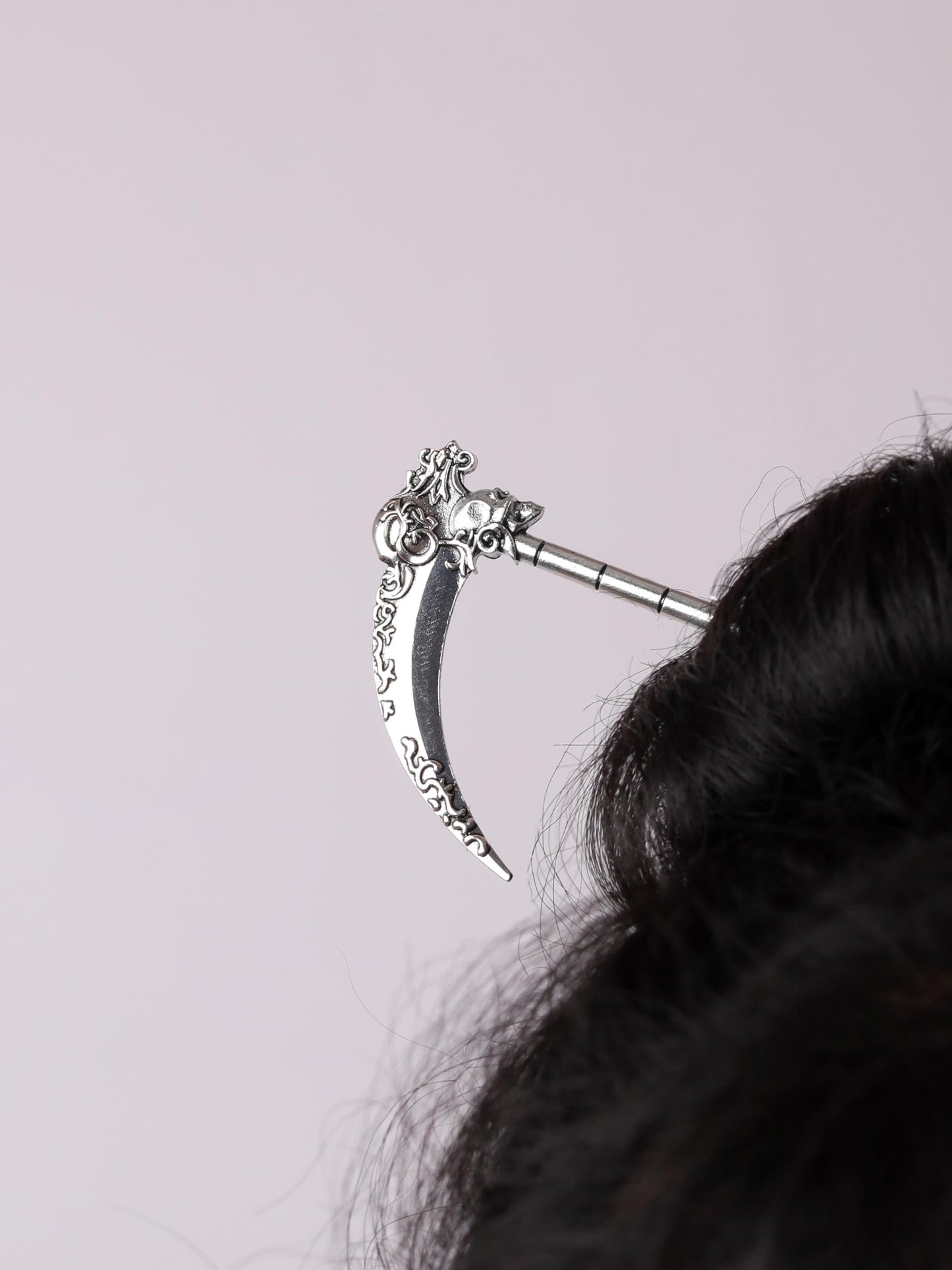 HAQUIL Reaper Scythe Hair Sticks for Bun Hair Long Hair Classic Vintage Flower Hair Sticks Women Gifts