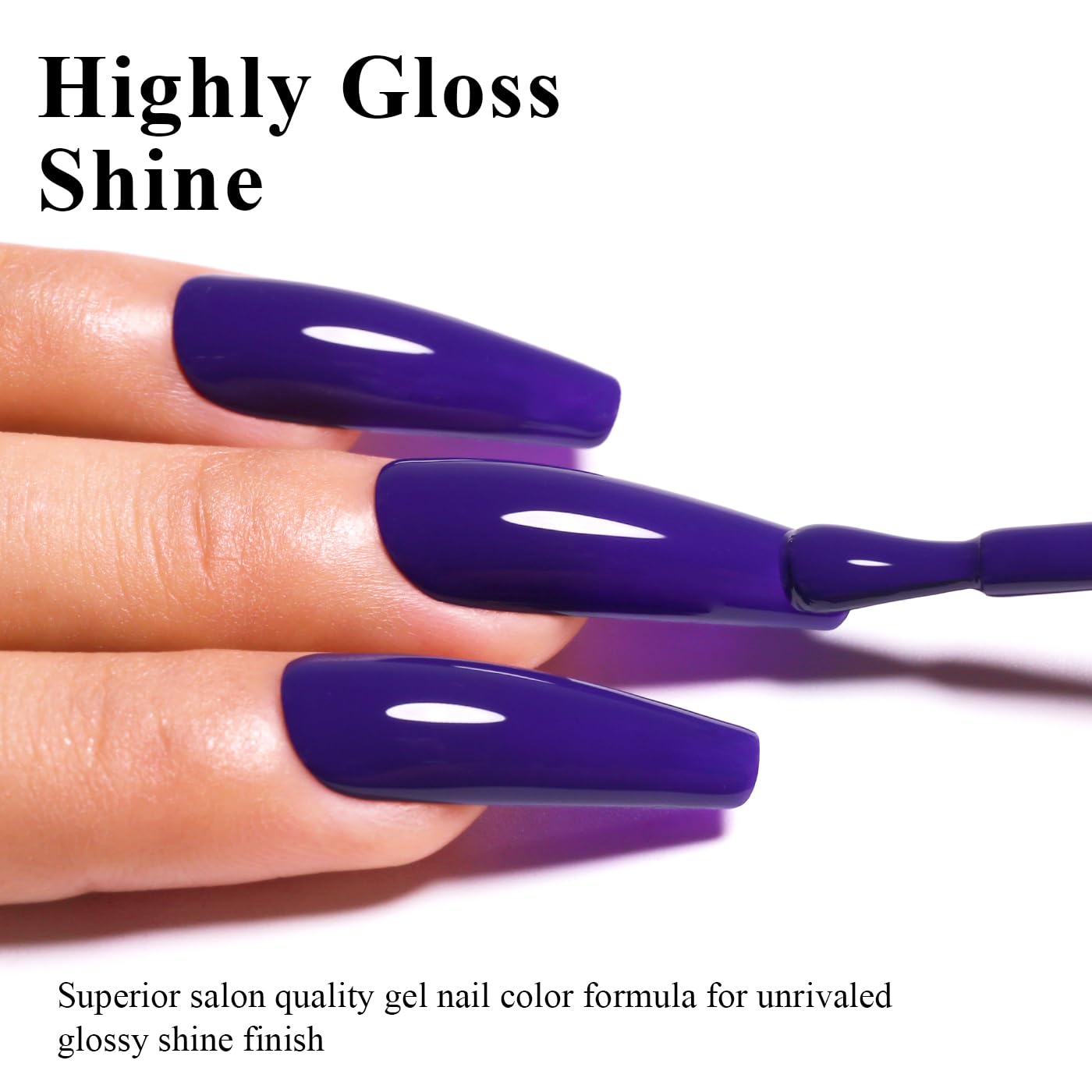 Imtiti Purple Gel Nail Polish, 15ML Dark Purple Blue Gel Polish Autumn Winter Gel Nail Polish Soak Off LED UV Nail Gel Polish DIY Nail Art Starter Manicure Salon Gel Nail Kit