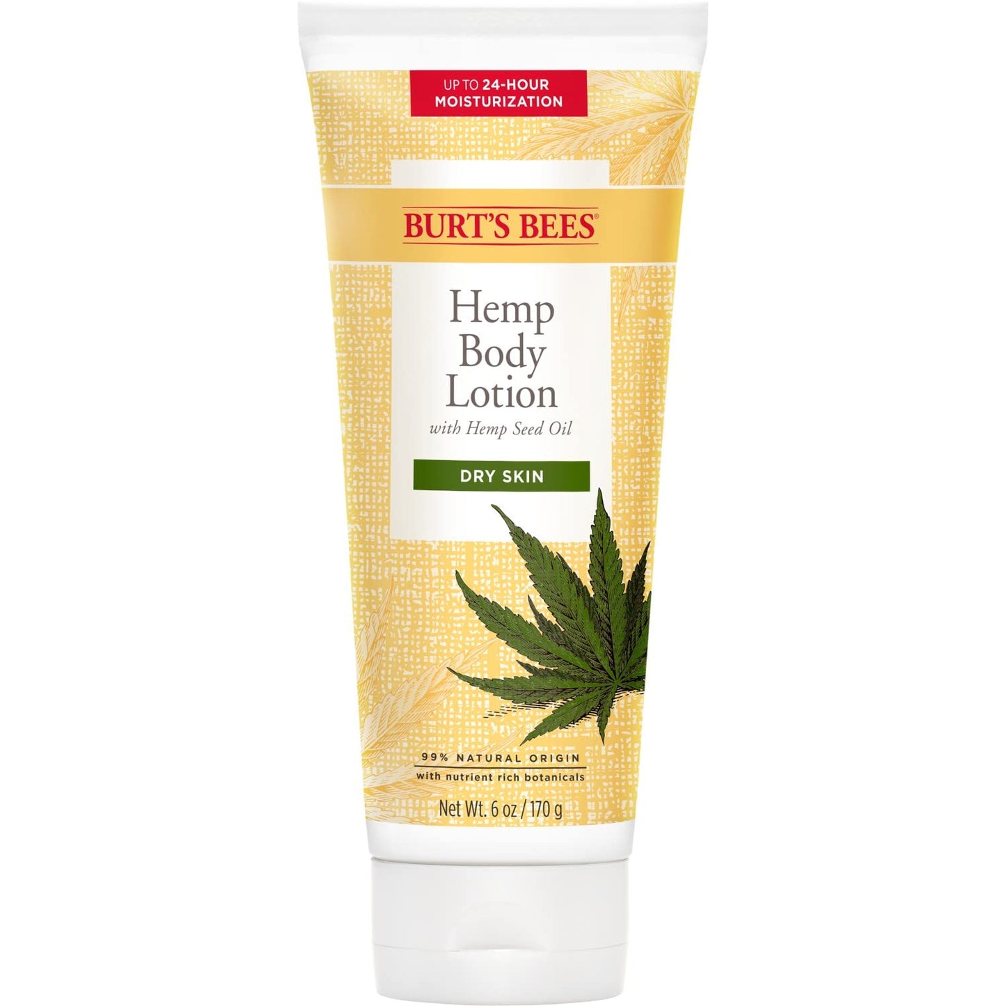 Burt’s Bees Hemp Body Lotion with Hemp Seed Oil for Dry Skin, 6 Ounces (Packaging May Vary), 3 Pack