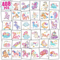 Partywind 204 Glitter Temporary Tattoos for Kids, 34 Sheets