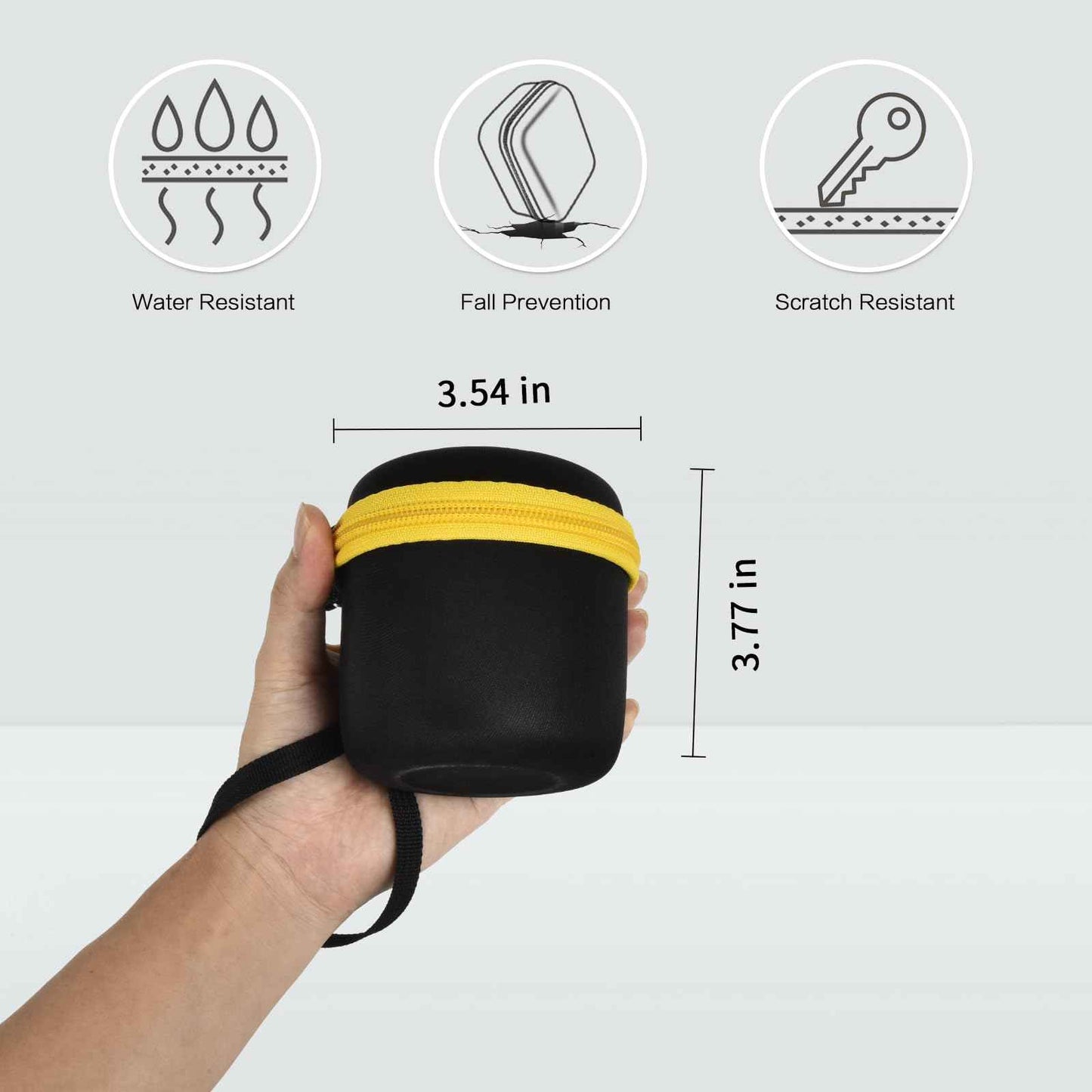 Hard Case Compatible with Wyklaus/ for Microtouch/ for SOLIMPIA/ for Tustow/ for Redbreak Titanium Head Shavers for Bald Men, Travel Electric Razor Storage Box for Grooming Kit (Bag Only) (Black)