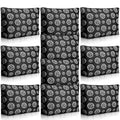 10 Pcs Volleyball Makeup Bag Volleyball Cosmetic Bag Canvas Volleyball Gift Bag Toiletry Pouch with Zipper Volleyball Team Gifts Travel Cosmetic Pouch Volleyball Accessories for Women Party
