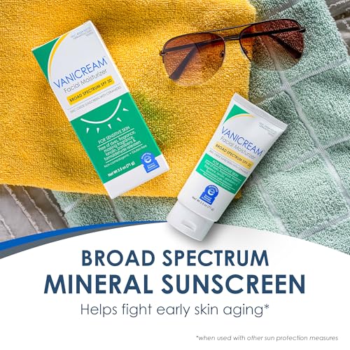 Vanicream SPF 30 Mineral Facial Moisturizer for Sensitive Skin 2.5 Fl Oz