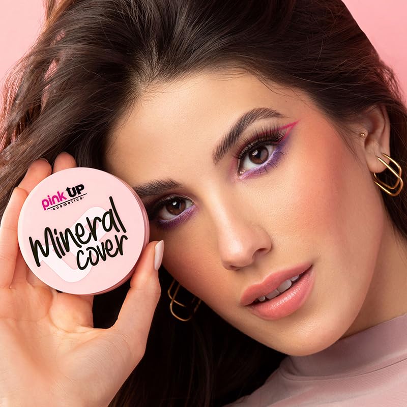 PINK UP Mineral Cover Compact Powder| Make Up| Setting Powder| Pressed Powder| Face Make Up |Long-lasting| Full coverage| Does not clog skin pores| Model PKM500