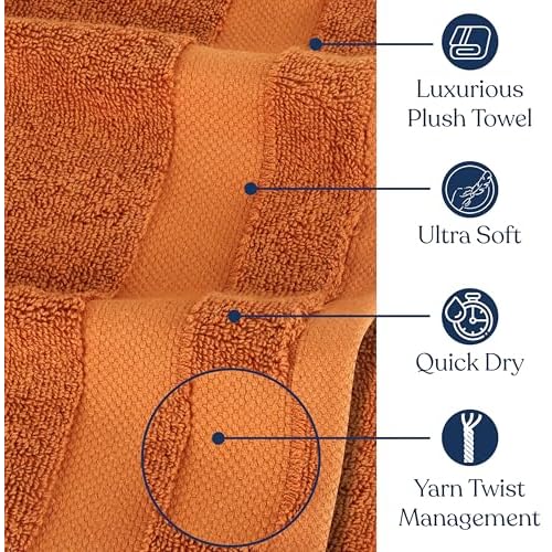 Delara Organic Cotton Luxuriously Plush Washcloths Pack of 6 | GOTS & Oeko-TEX Certified | Premium Quality Face Towels | Feather Touch Technology|650 GSM Long Staple|Soft, Quick Dry & Ultra-Absorbent