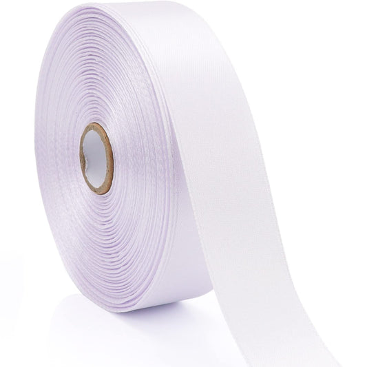 Nsilu 1 inch, White Ribbon for Gift Wrapping 50 Yards Perfect Wedding Party Wreath Sewing DIY Hair Accessories Decoration Floral Hair Balloons Other Projects