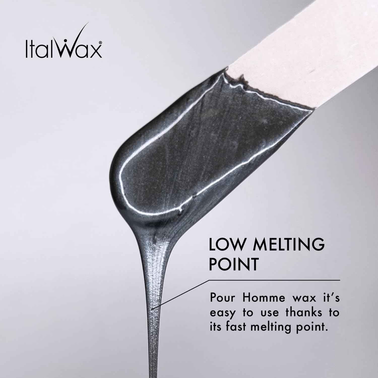 Italwax Pour Homme - 1kg / 2.2lb - Hard wax beads for hair removal - Special for man - Natural formulation - Easily removes coarse hairs - Ideal for barber shops