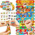 Hero Party Favor Set - 72 Pieces Tattoos & Slap Bracelets